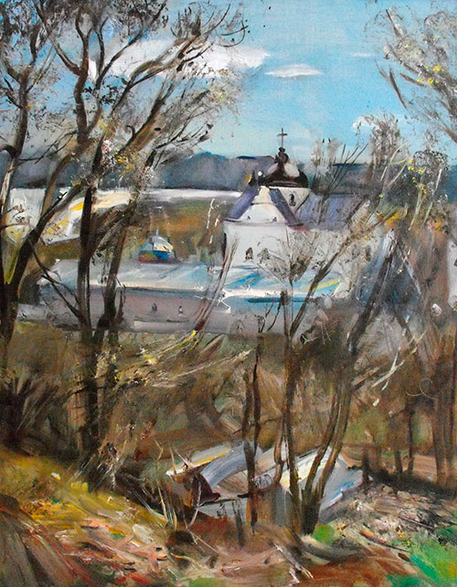 Artist Anna Kononova. Painting Composition April winds. 2009, canvas, oil, 70,2x55
