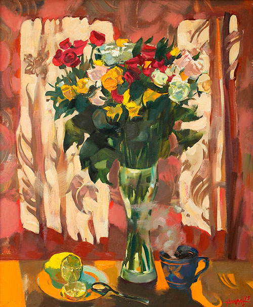 Artist Anna Kononova. Painting Composition St. Valentine's Day. 2015, canvas, oil, 82,8x68,4