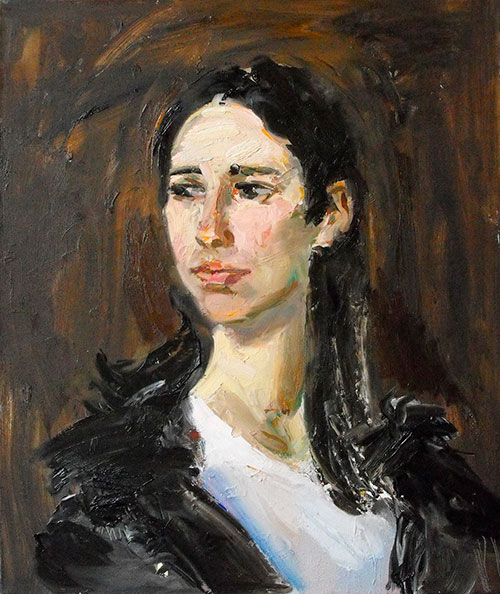 Artist Anna Kononova. Painting Composition Natasha. 2009, canvas, oil, 59,5x50,5