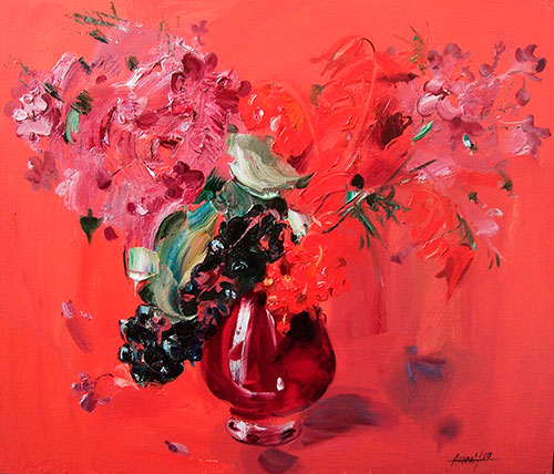 Artist Anna Kononova. Painting Composition The autumn tango. 2010, canvas, oil, 50x60