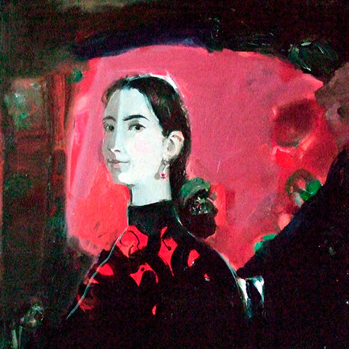 Artist Anna Kononova. Painting Composition The Rose. 2006, canvas, oil, 71x71